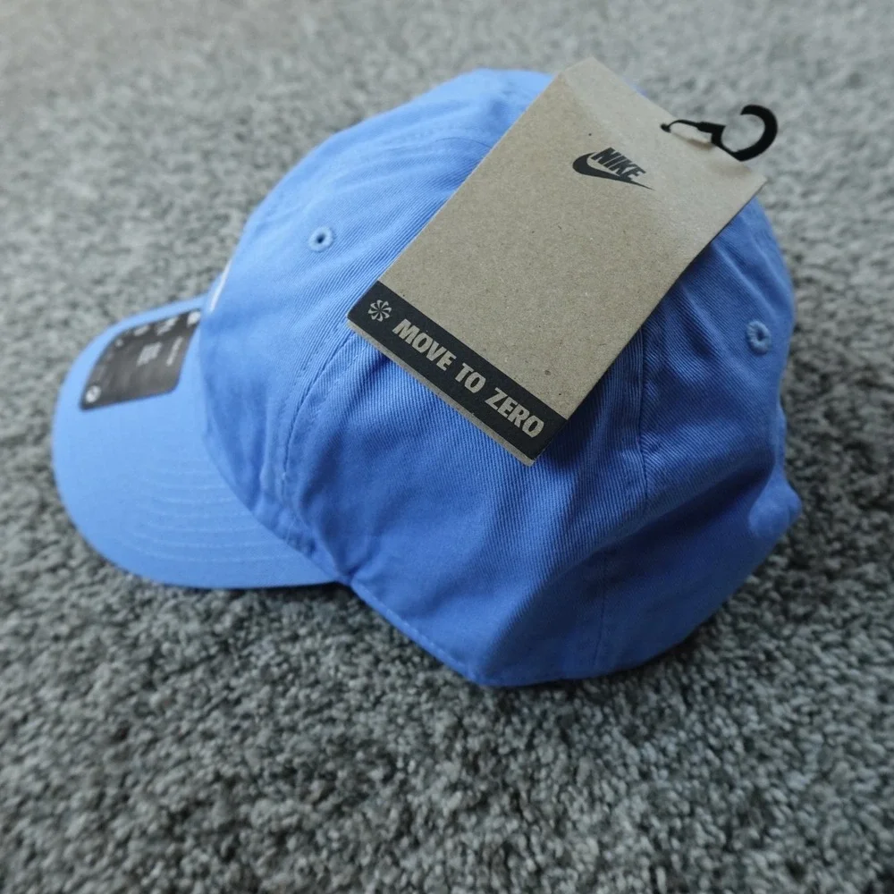 NEW Nike Hat Mens L Blue Adjustable Strap Back Club Swoosh Logo‎ Baseball Active